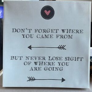 Hobby Lobby Heart Accent Inspirational Canvas in Black and Pink